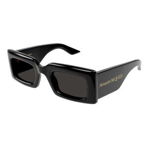 NEW ALEXANDER MCQUEEN AM0433S 001 BLACK SQUARE SUNGLASSES